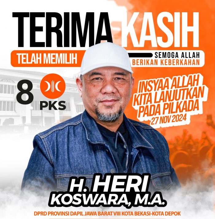 Heri Koswara Sampaikan Terima Kasih Atas Dukungan dan Suara Para Pemilih